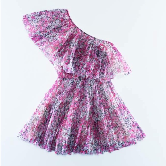 H&M Dresses Nwt Giambattista Valli One Shoulder Floral Dress Poshmark